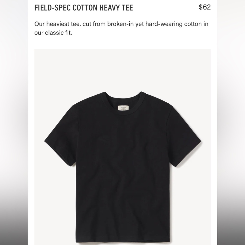 Buck Mason Field Spec T-Shirt Men Black Heavy Cotton Short Sleeved Rugged XS